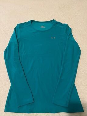 Under Armour Womens Long Sleeve Performance Tee - Teal Blue